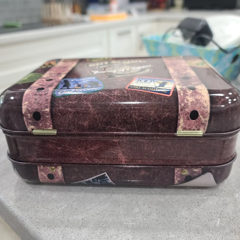 GIRL SCOUTS 100th Anniversary 1912- 2012 Tin Lunch Box Suitcase Collector w/tag